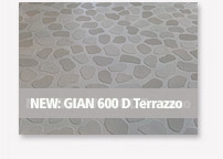 GIAN 600D Terrazzo, Sécurité grâce au caractère antidérapant. Les éléments préfabriqués en béton, comme les balcons, escaliers, galeries, etc., sont fabriqués dans des usines et/ou des halls industriels. L’application du tapis structuré GIAN dans le moule à béton confère une structure antidérapante à l’élément en béton.