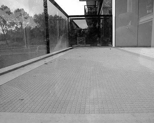Balcon, béton antidérapant, antidérapant